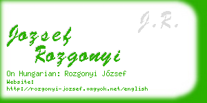 jozsef rozgonyi business card